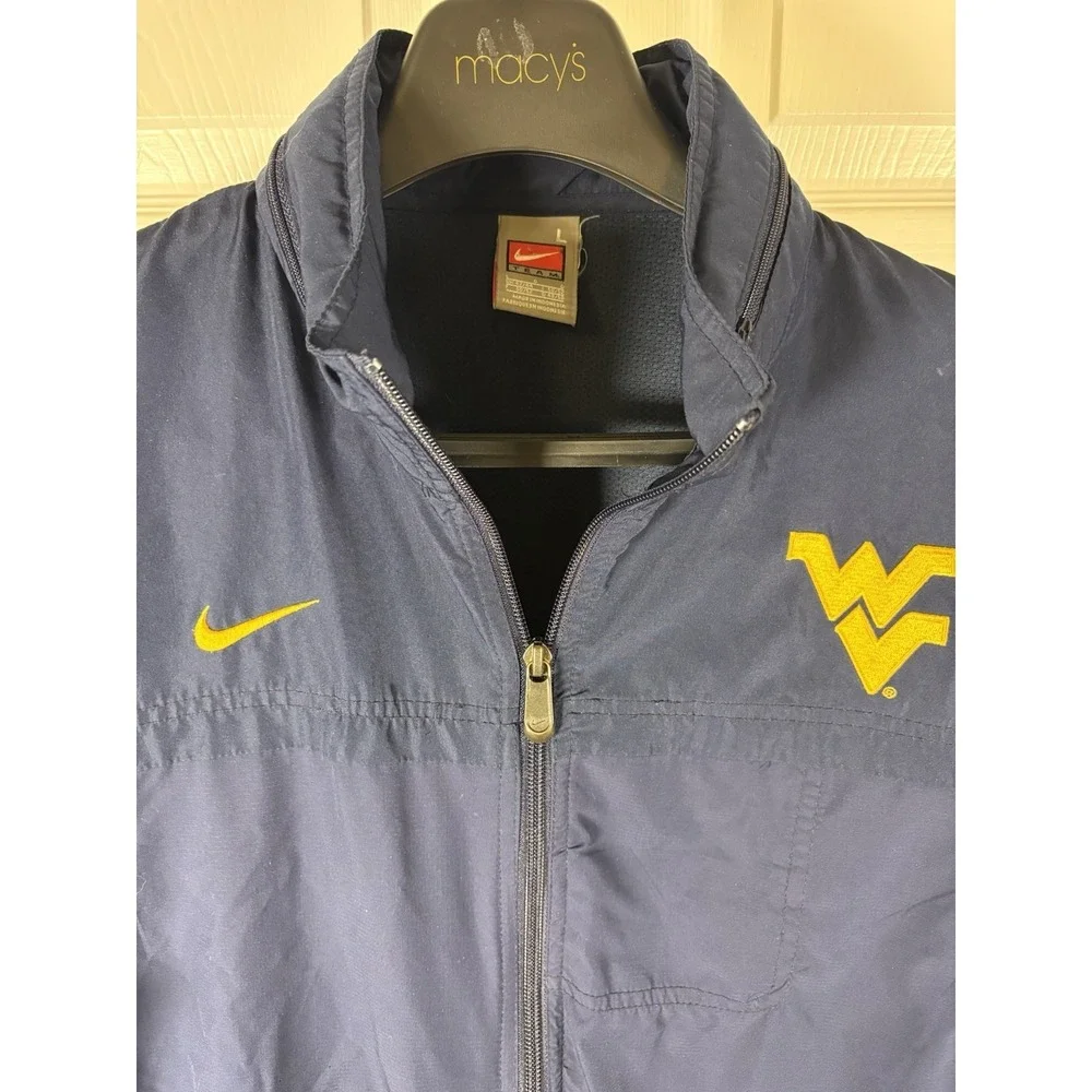 Y2K Nike Team WVU West Virginia Mountaineers Sideline Jacket F9BID Men's L